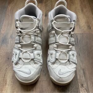 Nike Air More Uptempo Cream High-Top Sneakers